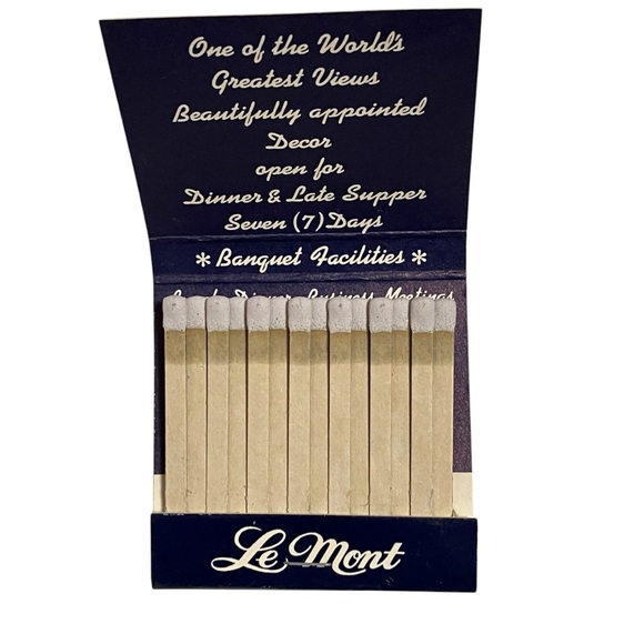 Le Mont Restaurant Pittsburgh PA Vintage Matchbook - Picture 2 of 5